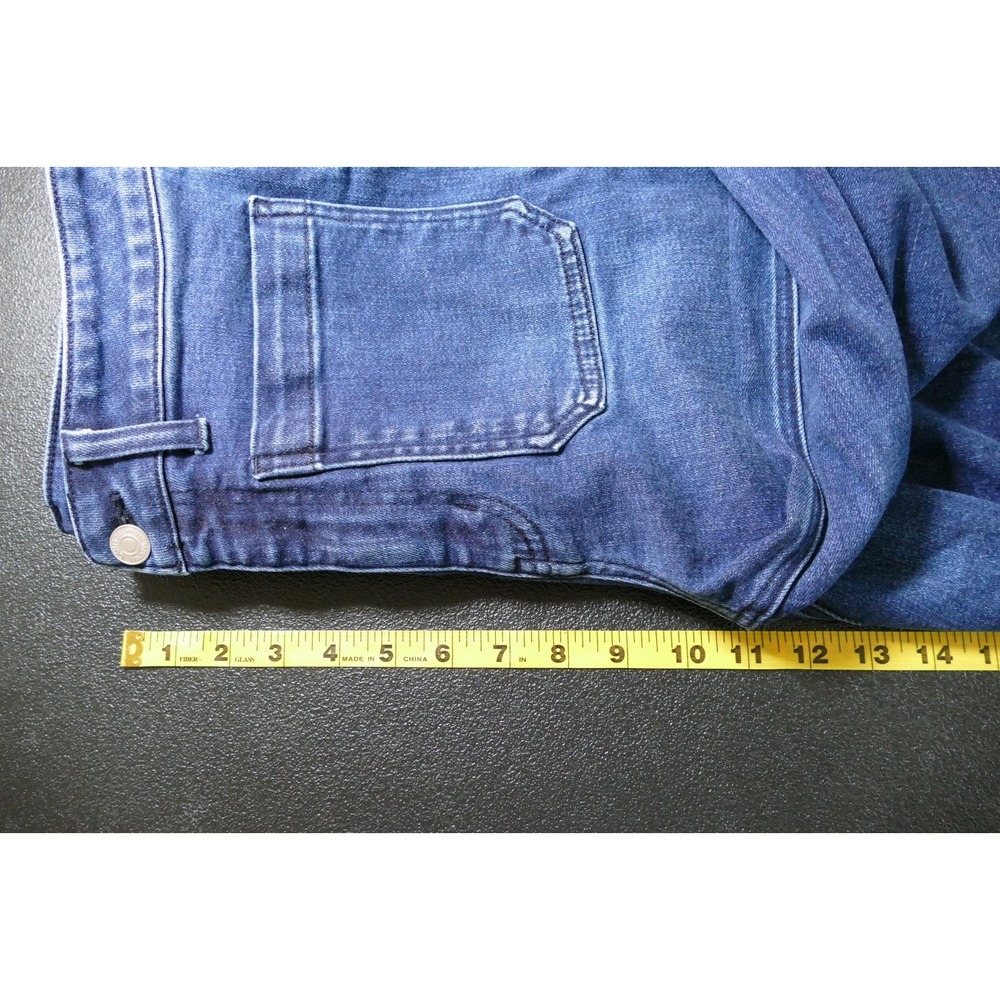 Quince Womens Organic Cotton High Rise Wide Leg Jeans Size 28 Stretch Dark Wash - Picture 10 of 11